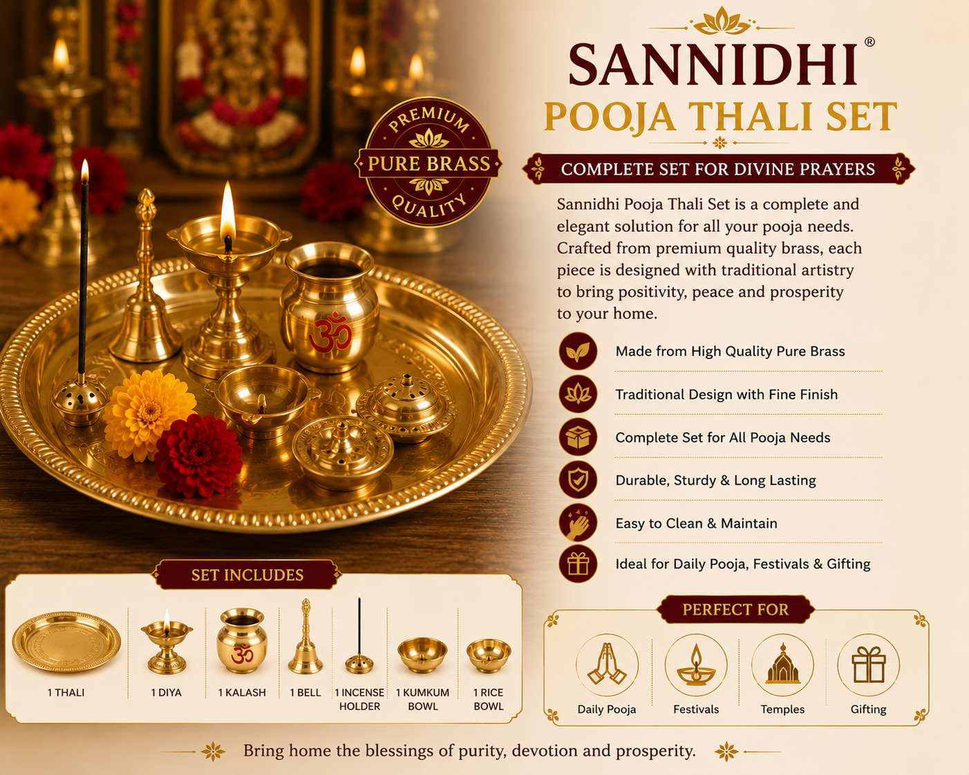 Sannidhi Pooja Thali Set